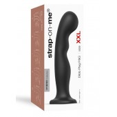 Черная насадка Strap-On-Me Dildo Plug P G size XXL - Strap-on-me - купить с доставкой в Ангарске