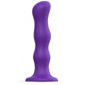 Фиолетовая насадка Strap-On-Me Dildo Geisha Balls size M - Strap-on-me - купить с доставкой в Ангарске