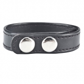 Кольцо на пенис SNAP COCK RING из искусственной кожи на клепках - BlueLine - в Ангарске купить с доставкой