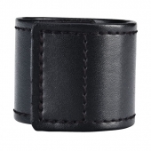 Хомут-утяжка для мошонки из искусственной кожи на липучке VELCRO BALL STRETCHER- 4 см. - BlueLine - в Ангарске купить с доставкой