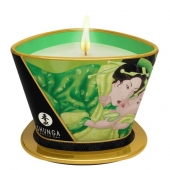 Массажная свеча Exotic Green Tea с ароматом зелёного чая - 170 мл. - Shunga - купить с доставкой в Ангарске