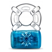 Синее эрекционное виброкольцо Pleaser Rechargeable C-Ring - Blush Novelties - в Ангарске купить с доставкой