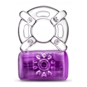 Фиолетовое эрекционное виброкольцо One Night Stand Vibrating C-Ring - Blush Novelties - в Ангарске купить с доставкой