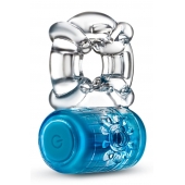 Синее эрекционное виброкольцо One Night Stand Vibrating C-Ring - Blush Novelties - в Ангарске купить с доставкой