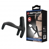 Черная вибронасадка на пенис Vibrating Penis Sling - Baile - в Ангарске купить с доставкой