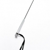 Черный кожаный стек с гладкой ручкой - 55 см. - Crazy Handmade - купить с доставкой в Ангарске