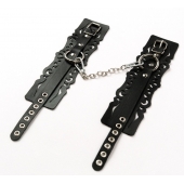 Узорчатые кожаные оковы с регулируемыми ремешками - Crazy Handmade - купить с доставкой в Ангарске