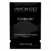 Крем для массажа и мастурбации Wicked Stroking and Massage Creme - 3 мл. - Wicked - купить с доставкой в Ангарске