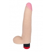 Реалистичный вибромассажёр из приятного на ощупь материала - 21,7 см. - LOVETOY (А-Полимер)