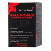 Капсулы для мужчин Erotichard male power с пантогематогеном - 20 капсул (0,370 гр.) - Erotic Hard - купить с доставкой в Ангарске