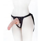 Реалистичный фаллос на поясе Harness - 20,5 см. - LOVETOY (А-Полимер) - купить с доставкой в Ангарске