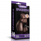 Женский темнокожий страпон Easy Strapon Set 7 Inch - 18 см. - Lovetoy - купить с доставкой в Ангарске