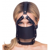 Черный намордник с кляпом-шаром Head Harness With A Gag - Orion - купить с доставкой в Ангарске
