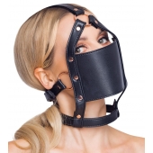 Черный намордник с кляпом-шаром Head Harness With A Gag - Orion - купить с доставкой в Ангарске