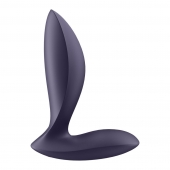Фиолетовый анальный вибростимулятор Power Plug - Satisfyer - в Ангарске купить с доставкой