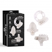 Набор из 3 прозрачных эрекционных колец с вибрацией Teasers Ring Kit - Chisa - в Ангарске купить с доставкой