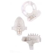 Набор из 3 прозрачных эрекционных колец с вибрацией Teasers Ring Kit - Chisa - в Ангарске купить с доставкой