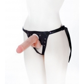 Страпон с поясом Harness - 19 см. - LOVETOY (А-Полимер) - купить с доставкой в Ангарске
