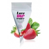 Съедобное согревающее массажное масло Love Me Tender Strawberry с ароматом клубники - 10 мл. - Love to Love - купить с доставкой в Ангарске