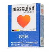 Презервативы с пупырышками Masculan Dotted - 3 шт. - Masculan - купить с доставкой в Ангарске