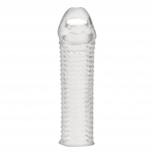 Текстурированная насадка на пенис Clear Textured Penis Enhancing Sleeve Extension - 16,5 см. - BlueLine - в Ангарске купить с доставкой