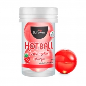 Лубрикант на масляной основе Hot Ball Beija Muito с ароматом клубники (2 шарика по 3 гр.) - HotFlowers - купить с доставкой в Ангарске