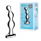 Стальной анальный фаллоимитатор для простаты Stainless Steel Anal Beads - 13 см. - b-Vibe - в Ангарске купить с доставкой