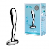 Стальной стимулятор простаты Stainless Steel Prostate Plug - 11,5 см. - b-Vibe - в Ангарске купить с доставкой