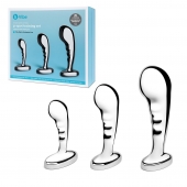 Набор из 3 стальных стимуляторов простаты Stainless Steel P-spot Training Set - b-Vibe - в Ангарске купить с доставкой