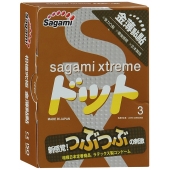 Презервативы Sagami Xtreme FEEL UP с точечной текстурой и линиями прилегания - 3 шт. - Sagami - купить с доставкой в Ангарске