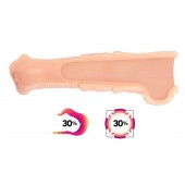 Телесная фантазийная насадка на член Cock Sleeve Size L - KOKOS - в Ангарске купить с доставкой