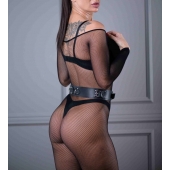 Черный кожаный пояс Sex Game - БДСМ Арсенал - купить с доставкой в Ангарске