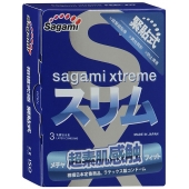 Розовые презервативы Sagami Xtreme FEEL FIT 3D - 3 шт. - Sagami - купить с доставкой в Ангарске
