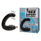 Чёрный массажёр простаты серии Sex Expert - Sex Expert - в Ангарске купить с доставкой