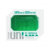 Зеленый мастурбатор-стимулятор Tenga Uni Emerald - Tenga - в Ангарске купить с доставкой