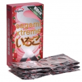 Презервативы Sagami Xtreme Strawberry c ароматом клубники - 10 шт. - Sagami - купить с доставкой в Ангарске