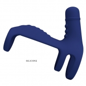 Синяя вибронасадка на пенис Vibrating Penis Sling - Baile - в Ангарске купить с доставкой