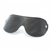 Черная кожаная маска на глаза - БДСМ Арсенал - купить с доставкой в Ангарске