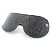 Черная кожаная маска на глаза - БДСМ Арсенал - купить с доставкой в Ангарске