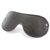 Коричневая кожаная маска на глаза на резинке - БДСМ Арсенал - купить с доставкой в Ангарске