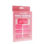 Набор из 7 розовых насадок на пенис ONE-A-DAY PENIS SLEEVES PINK - Seven Creations - в Ангарске купить с доставкой