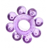 Мягкая фиолетовая гелевая насадка - Toyfa Basic - в Ангарске купить с доставкой