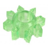 Зеленое эрекционное кольцо-звезда - Toyfa Basic - в Ангарске купить с доставкой