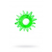 Зеленое эрекционное кольцо-солнце - Toyfa Basic - в Ангарске купить с доставкой