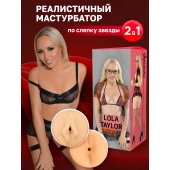 Двусторонний мастурбатор Lola Taylor - 22 см. - ФлешНаш - в Ангарске купить с доставкой