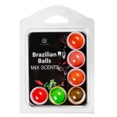 Набор из 6 шариков с ароматизированными массажными маслами Brazilian Balls - Secret Play - купить с доставкой в Ангарске