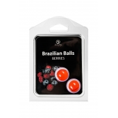 Набор из 2 шариков с массажным маслом Brazilian Balls с ароматом ягод - Secret Play - купить с доставкой в Ангарске