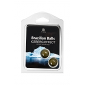 Набор из 2 шариков с массажным маслом Brazilian Balls с ледяным эффектом - Secret Play - купить с доставкой в Ангарске