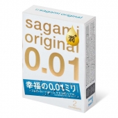 Увлажнённые презервативы Sagami Original 0.01 Extra Lub - 2 шт. - Sagami - купить с доставкой в Ангарске