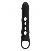 Черная насадка-удлинитель Vibrating Extender With Remote с вибрацией - Dream Toys - в Ангарске купить с доставкой